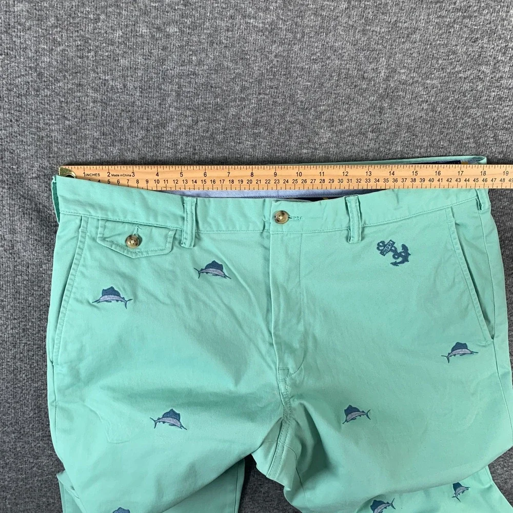 Polo Ralph Lauren Embroidered Pants Men 36x30 Marlin Fish Stretch Chino Nautical